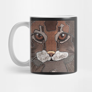 Textured Cat Face Mug